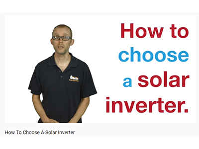 如何选择太阳能逆变器